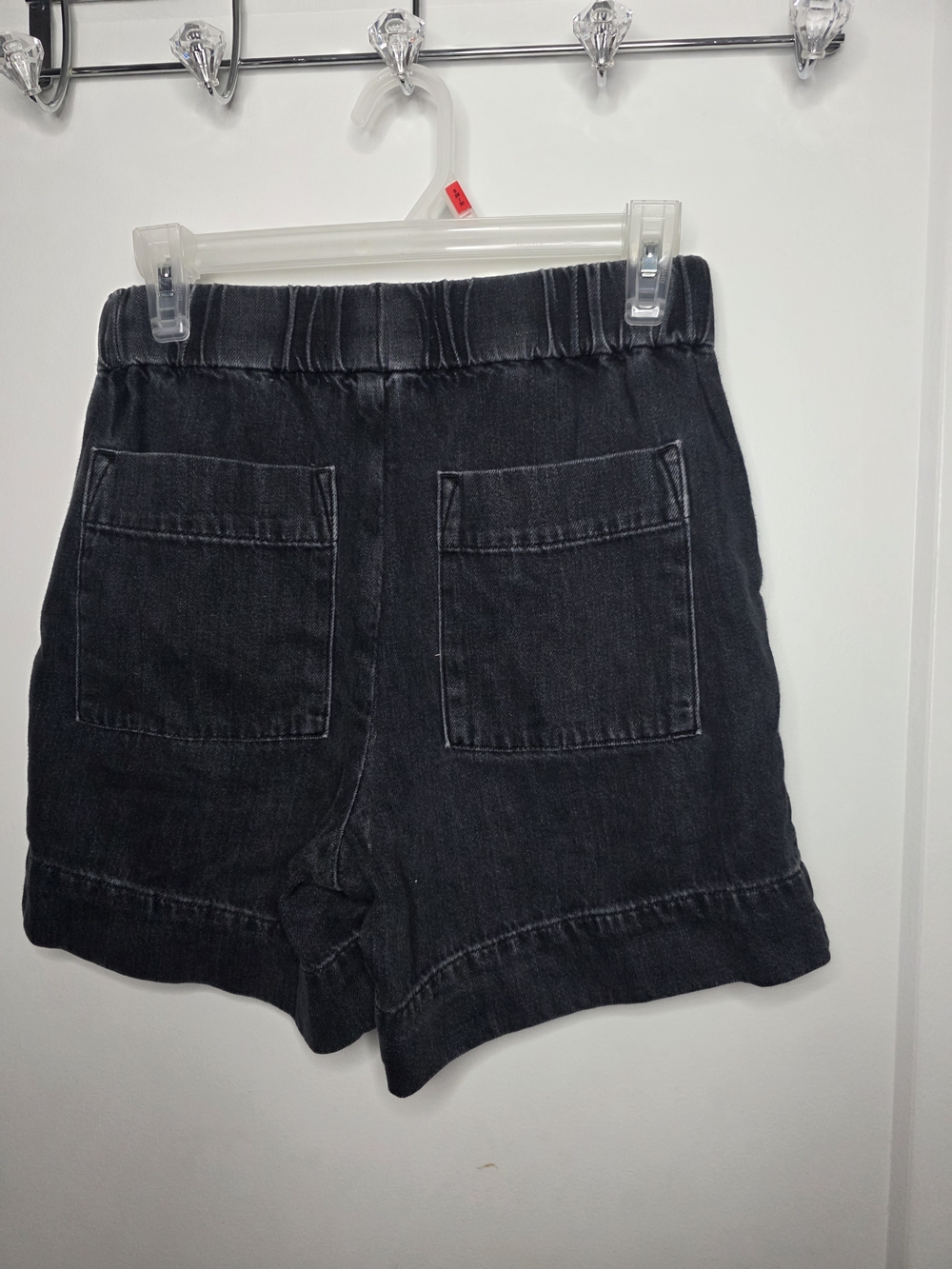 Everlane Easy Jean Shorts Dark Wash Elastic Waist Relaxed Fit